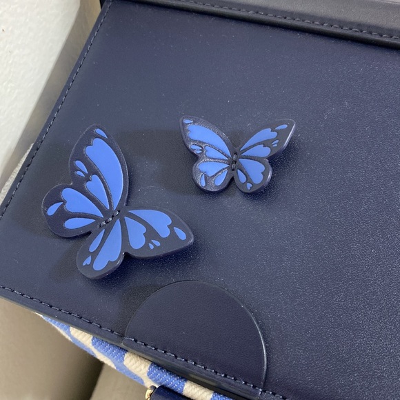 Kate Spade Flutter Fly (Butterfly) Picnic Basket Crossbody in Blue - Picture 5 of 16